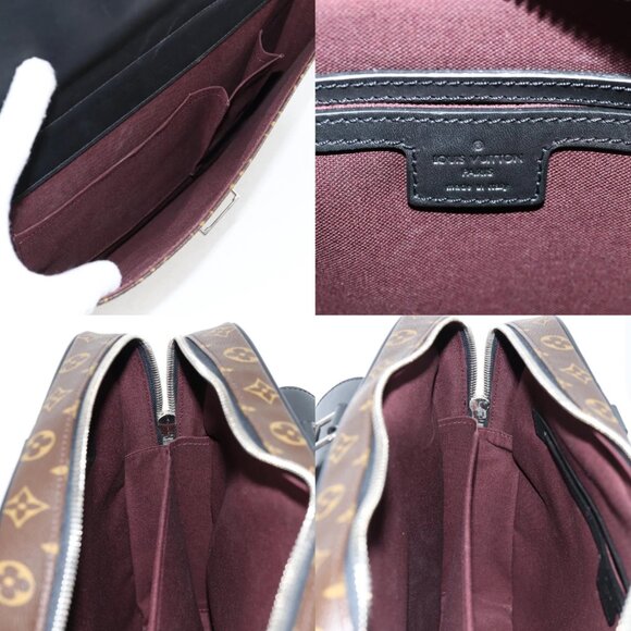 LOUIS VUITTON Monogram Macassar Soft briefcase Bag 2way M56719 LV Auth 118897M - Picture 14 of 15